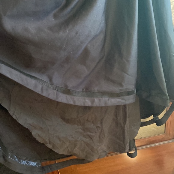 Nicole miller high low dress, lined full skirt, lace high neck bodice, black - Picture 3 of 5